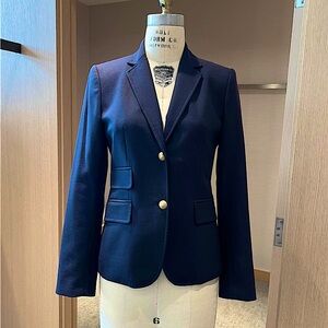 J.Crew Classic Navy Blue Blazer with Gold Buttons